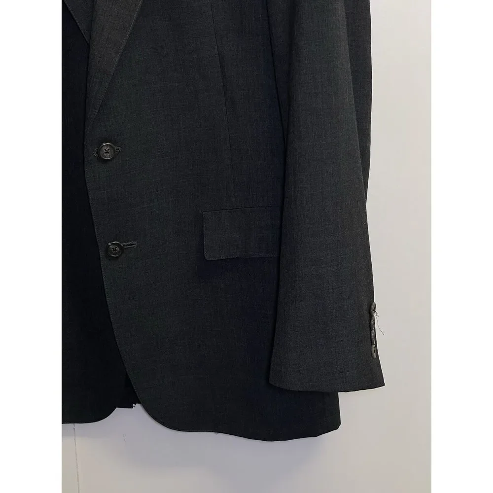 Vintage Hart Schaffner Marx‎ 42L Racquet Club USA MADE Grey Wool Blazer Jacket